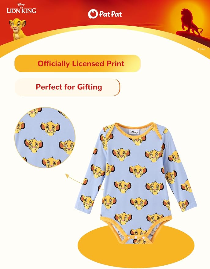 Disney Baby Viscose Made from Bamboo 3-Pack Bodysuits Set Newborn to Infant - Image 3