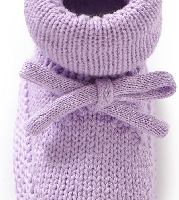 Hadetoto Newborn Baby Booties Cotton Knit Shoes | Soft, First Walkers, - Image 6