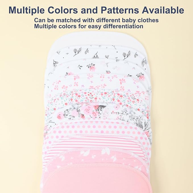 10-Pack Burp Cloths for Baby Boys and Girls - Image 6