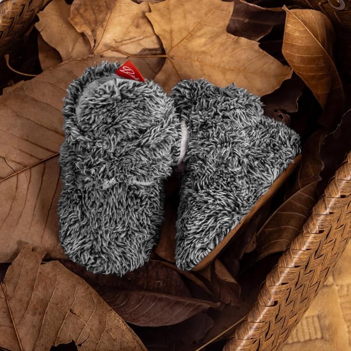 Babelvit Newborn Baby Boy Girl Soft Fleece Booties Stay On Infant Slippers - Image 4