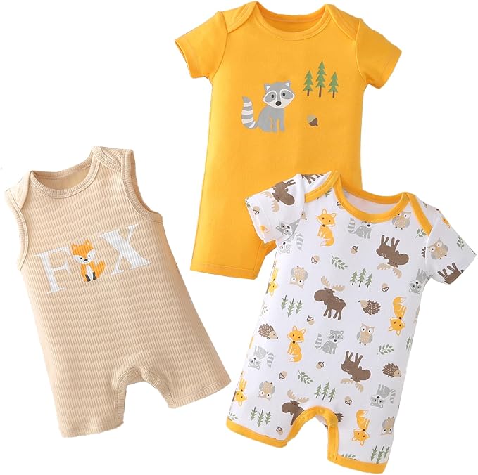 Baby Boys Romper Cotton Summer Infant Baby Boy Clothes | Short Sleeve Baby Boy by YOURDIARY