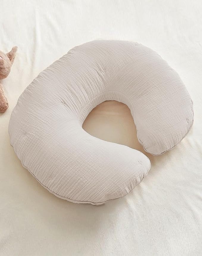 Nursing Pillow Covers, Muslin Nursing Cover for Breastfeeding Pillows, Comfortable for Baby Girls and Boys (Brick)