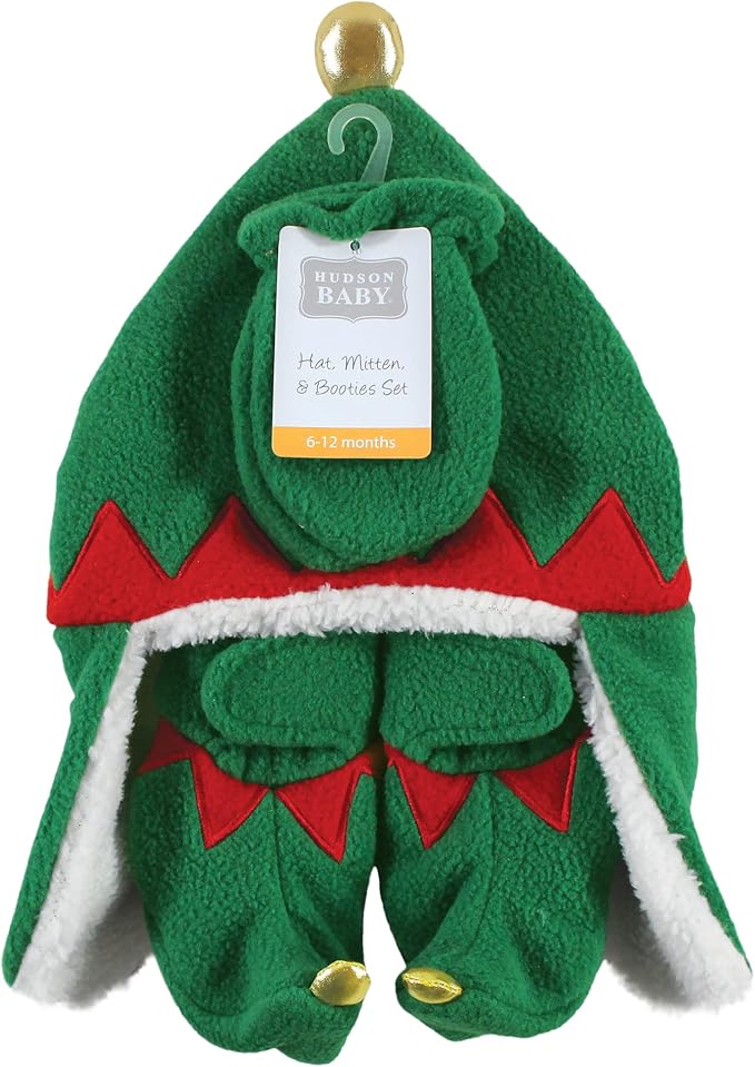 Hudson Baby Baby Hudson Baby Unisex Baby Trapper Hat, Mitten and Bootie Set - Image 2
