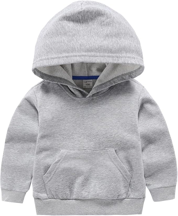 Baby Kids Boy Girl Solid Casual Pocket Hoodie Sweatershirt Long Sleeve Pullover by RUIBETYHUA