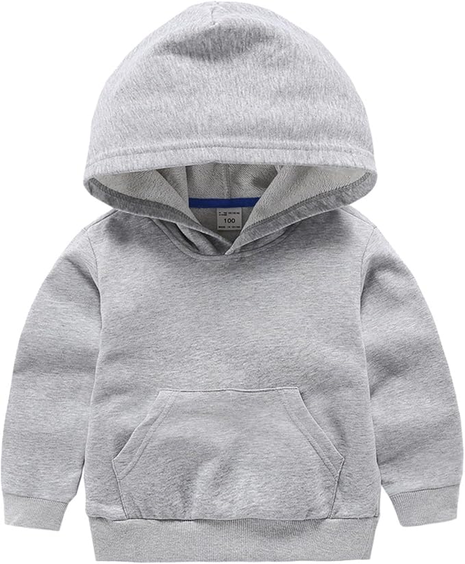Baby Kids Boy Girl Solid Casual Pocket Hoodie Sweatershirt Long Sleeve Pullover by RUIBETYHUA