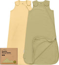 2-Pack Organic Baby Sleep Sacks, 100% Cotton 0.5TOG by KeaBabies