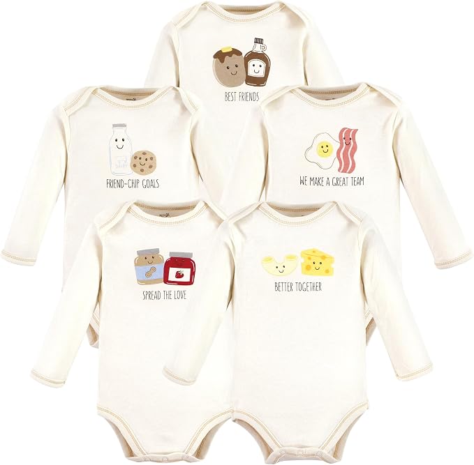 Touched by Nature Unisex Baby Organic Cotton Long-Sleeve Bodysuits by TouchedbyNature