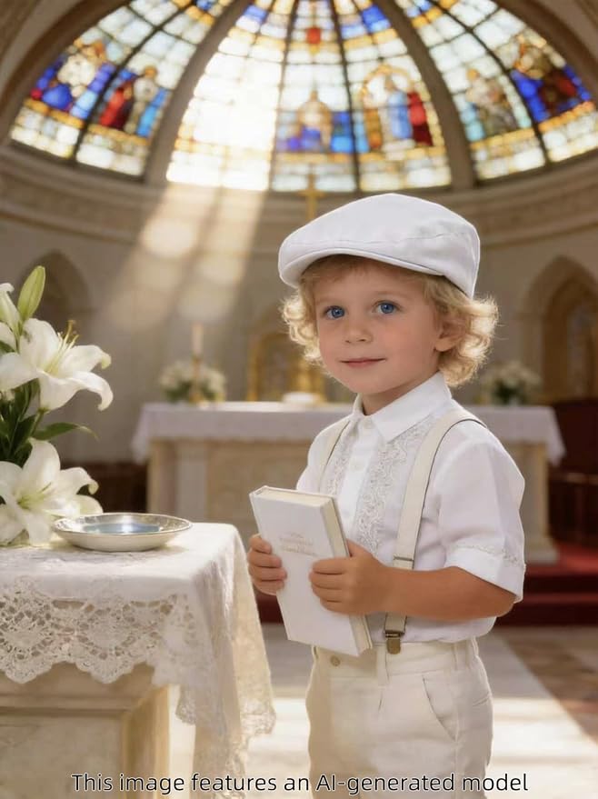 A&J DESIGN Baby Boys Newsboy Cap Toddler Kids Tweed Vintage Flat Hat - Image 9