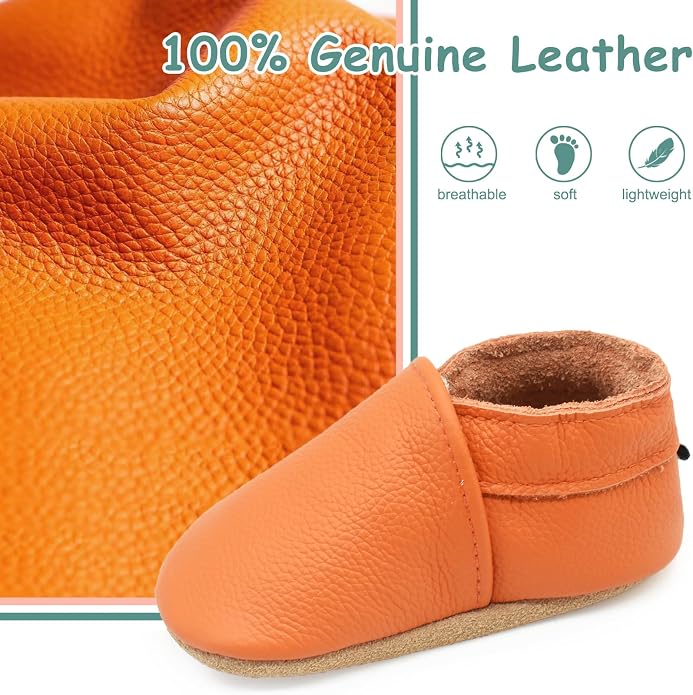 Genuine Leather Baby Booties Soft Sole Toddler Walking Shoes - Image 3