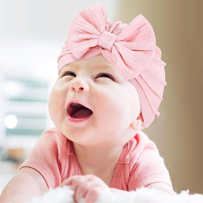 Cinaci 4 Pieces Baby Girls Turban Hats - Image 5