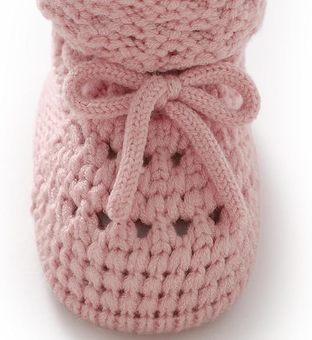 Baby Booties 100% Cotton Knitted Newborn First Cozy Warm Crib Shoes - Image 6