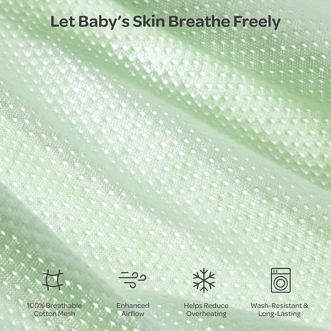 Momcozy Airflow Baby Swaddle, 100% Cotton Lightweight & Ultra Breathable | Ideal - Image 2