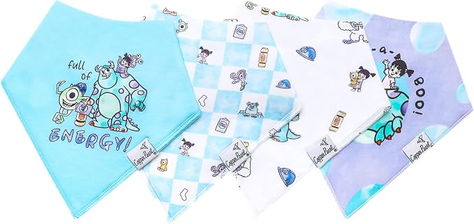 Copper Pearl Baby Bibs 4 Pack, Printed Bandana Drool Bibs - Image 2