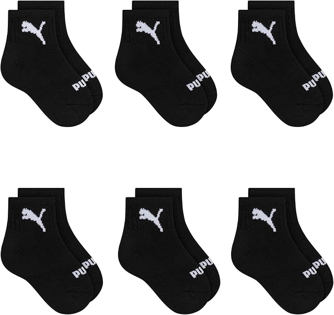PUMA Unisex Baby 6-pack Infant Anklet Socks, Extra Cushion & Comfort-toe by PUMA