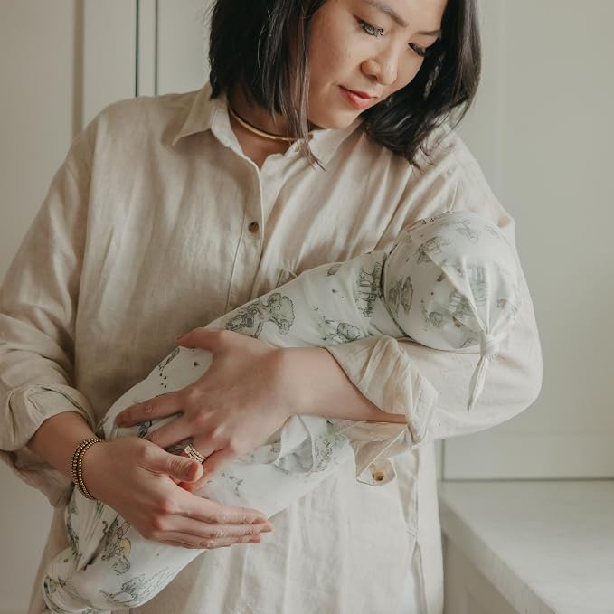 Copper Pearl Swaddle Blankets for Newborns | Soft Stretchy Receiving Blankets - Image 7