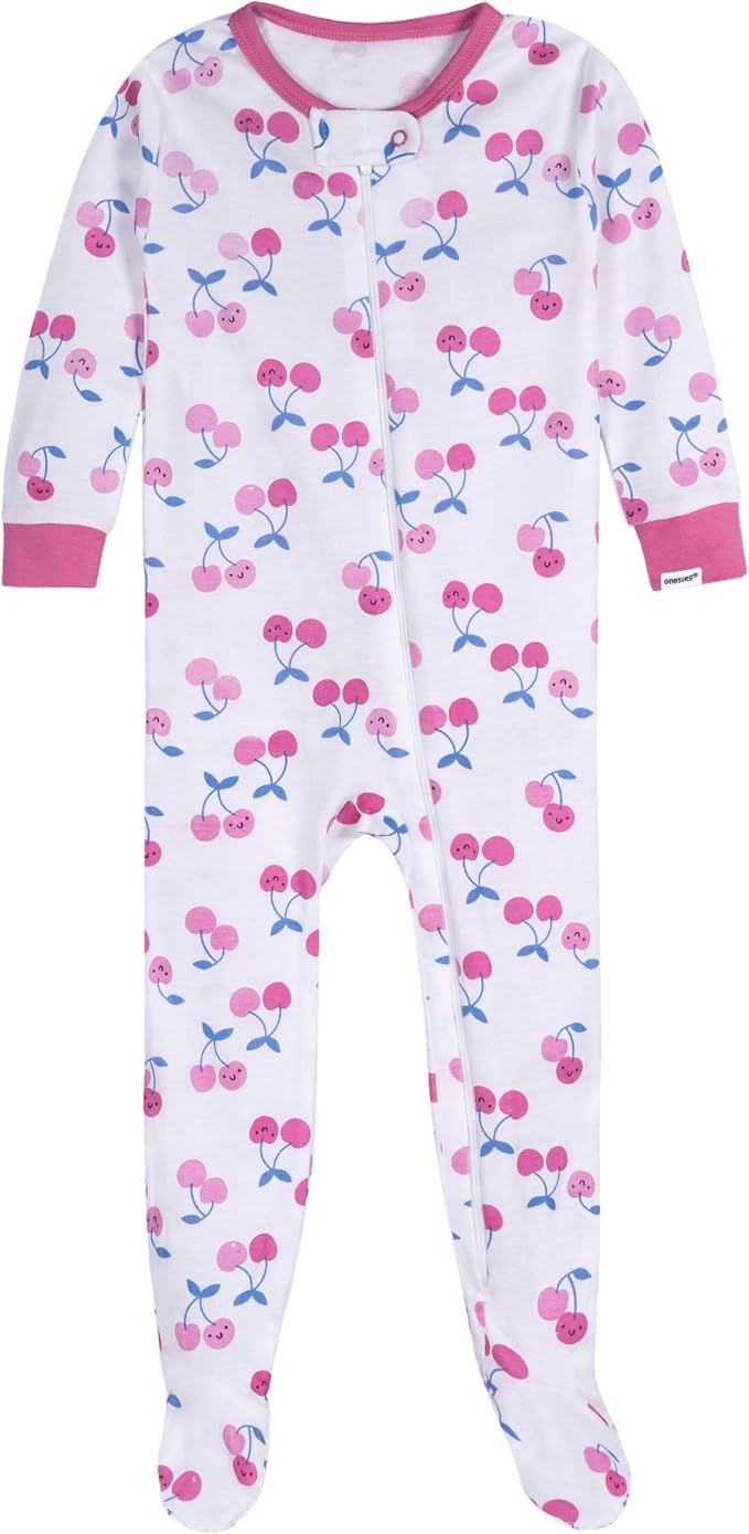 Onesies Brand Baby Girls 4-Pack Footed Pajamas - Image 3