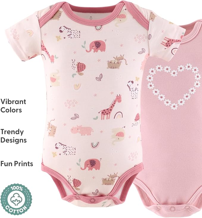 The Peanutshell Baby Girl Short Sleeve Bodysuits - Image 3