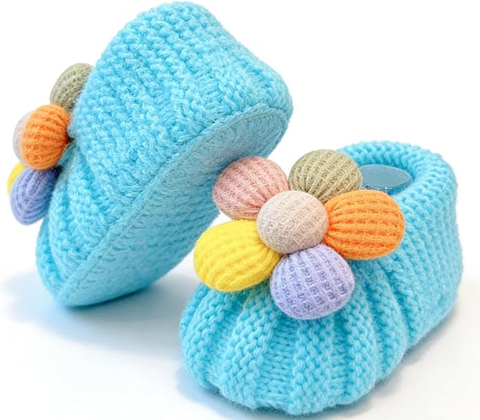 Newborn Shoes, Baby Girls Boys Hand Knit Booties, Photography Props, Photoshoot - Image 4