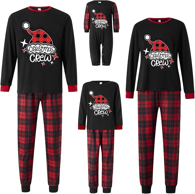 Awoscut Family Christmas Pajamas Matching Pajamas for Family, Xmas PJs Sets Holiday Sleepwear