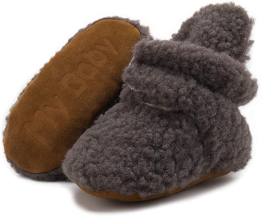 Sawimlgy Newborn Infant Baby Girl Boy Cotton Booties Stay On Sock Slippers Soft by Sawimlgy