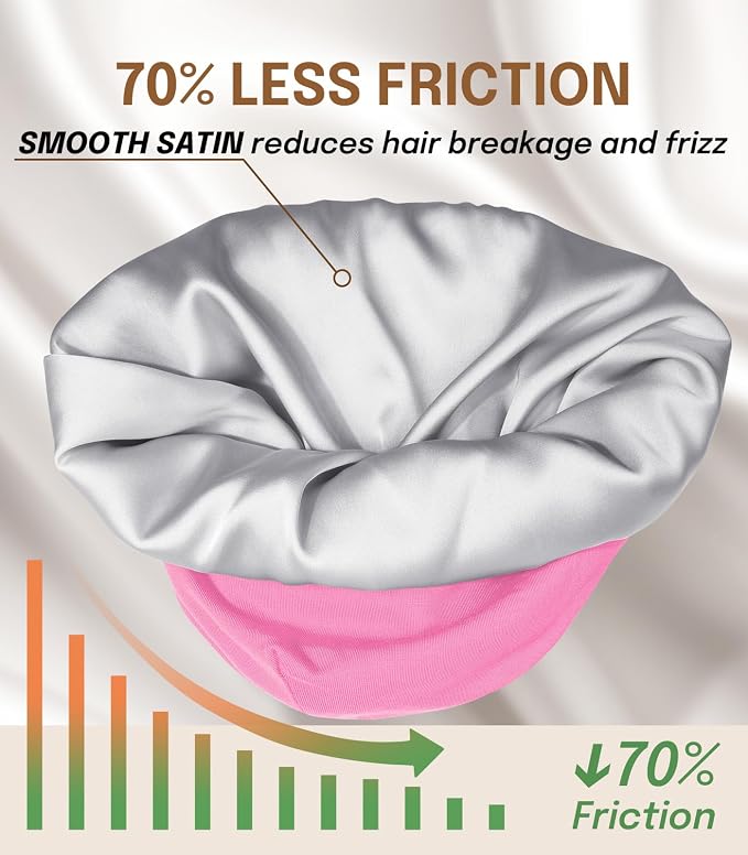 Fittia Baby Bonnet for 0-6 Months, Silky Satin Bonnet for Sleeping, Smooth for - Image 4