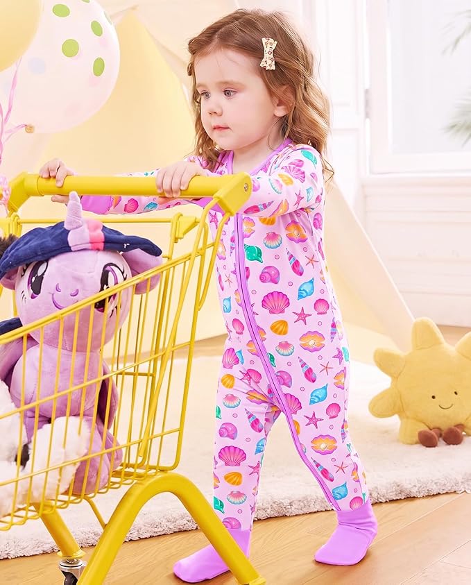 babee Reshinee Viscose derived from bamboo Baby Pajamas Convertible Footie - Image 6
