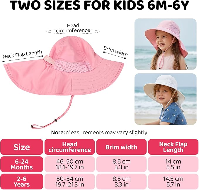 Baby Sun Hat with Neck Flap UPF 50+ - Image 6