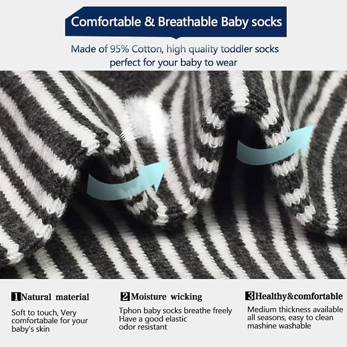 Tphon Non Slip Kids Toddler Socks - Image 7