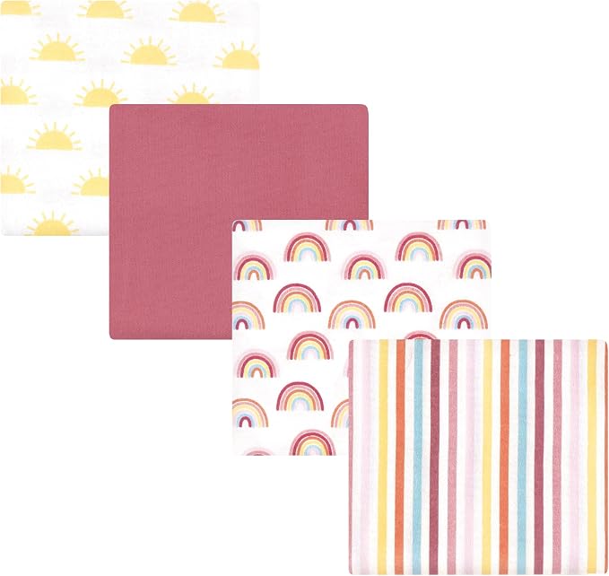 Luvable Friends Little Treasure Flannel Receiving Blankets 4pk by Luvable+Friends