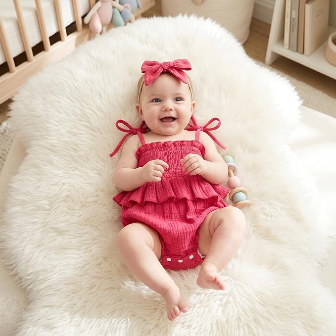Baby Girl Romper Ruffle Newborn Girl Bodysuit Jumpsuit Baby Girl Clothes Outfit - Image 4