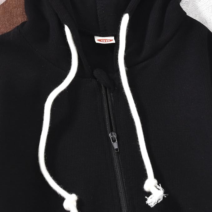 Unutiylo Unisex Baby Boys Girls Long Sleeve Infant Baby Zipper Hooded Jumpsuits - Image 7