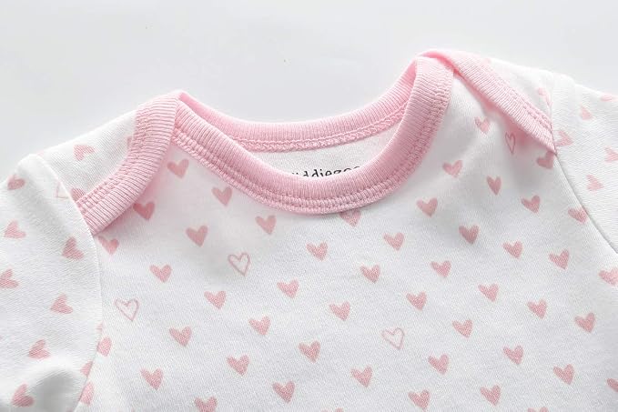 Kiddiezoom Baby Bodysuit Newborn Short Sleeve baby One-Piece Cotton 5-Pack baby - Image 2