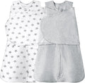 Baby Sleep Sack Swaddle 2 Pack, 3-Way Adjustable, Organic Cotton | Swaddles 3-6 by AugTwig