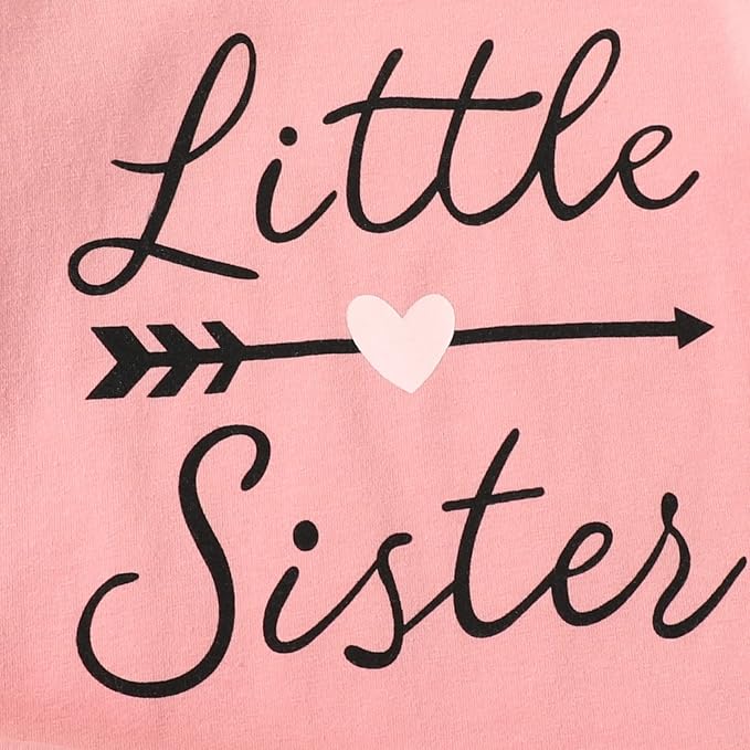 AMAWMW Newborn Baby Girl Little Sister Sleeper Gown Stripe Long Sleeve - Image 6