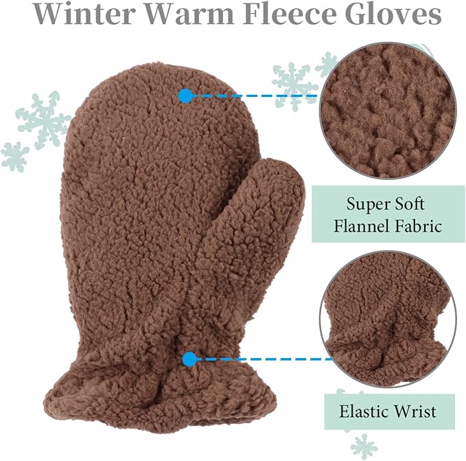 Zsedrut Baby Boys Winter Glove Warm Toddler Infant Girls Mittens Fleece Lined - Image 2