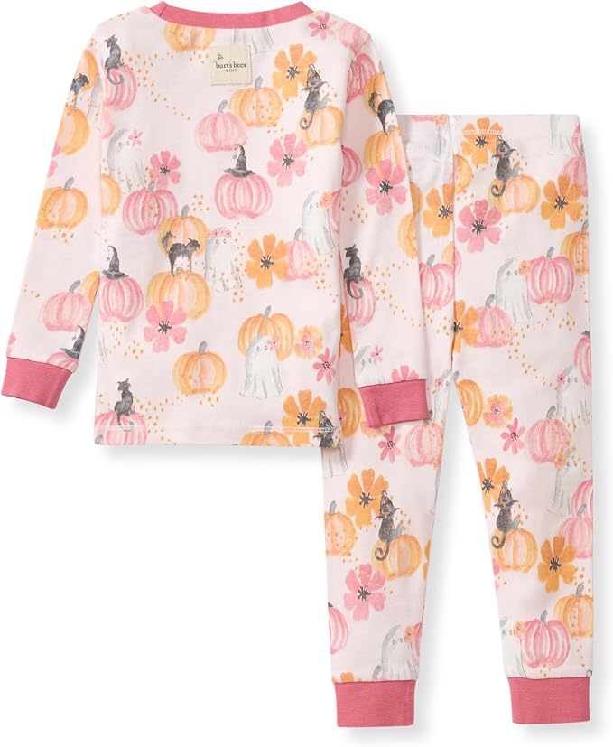Burt's Bees Baby Girls Organic Cotton Pajamas, Toddler PJ Set, 2-PC | Soft - Image 2