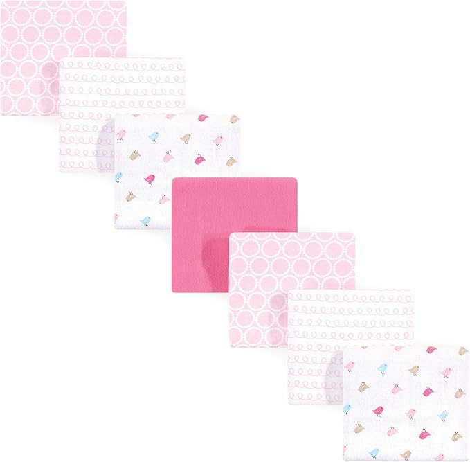 Luvable Friends Unisex Baby Cotton Flannel Receiving Blankets, Birdies 7-Pack by Luvable+Friends
