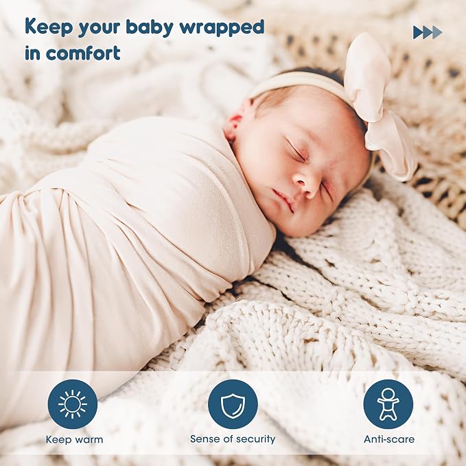 3 Pack Newborn Swaddle Blanket, Ultra Soft Stretchy Jersey Knit Extra Large - Image 3