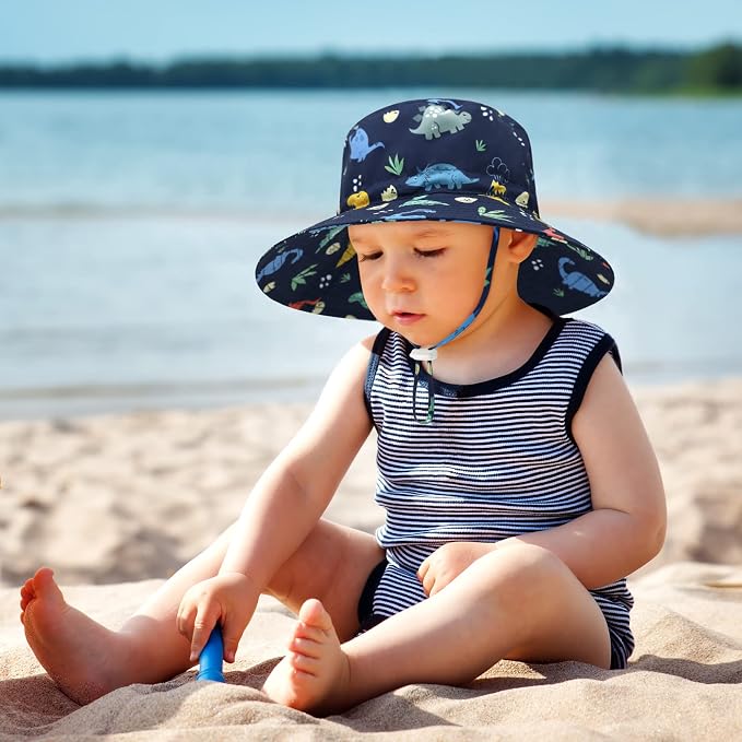Sarfel Baby Sun Hat Summer Baby Boy Hats UPF 50+ Sun Protection Toddler Hat - Image 3