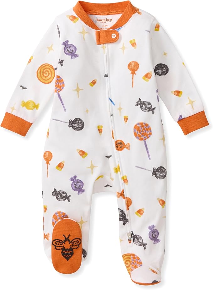 Burt's Bees Baby Boys' Organic Cotton, Sleep and Play Footed Pajamas | Easy zip by BurtsBeesBaby