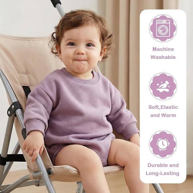 Bafeicao Baby Boy Girl Sweatshirt Romper Bubble Romper | Organic Cotton - Image 5