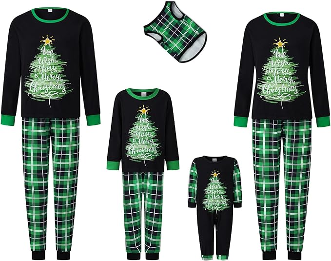 Awoscut Family Christmas Pajamas Matching Pajamas for Family, Xmas PJs Sets Holiday Sleepwear