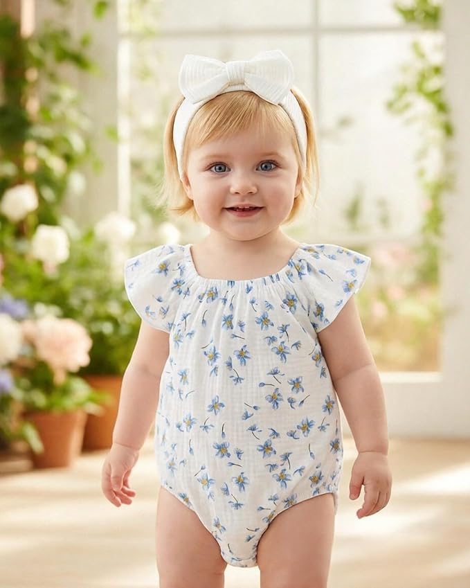 Renotemy Newborn Baby Girl Clothes Coming Home Summer Outfits Preemie-18M | - Image 2