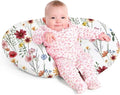 Little Grape Land Nursing Pillow for Infants, Breastfeeding Pillows, Baby Support Pillow for Nursing, Bottle Feeding, Tummy Time with Machine Washable Cover & Breathable Filling (Spring Flower)