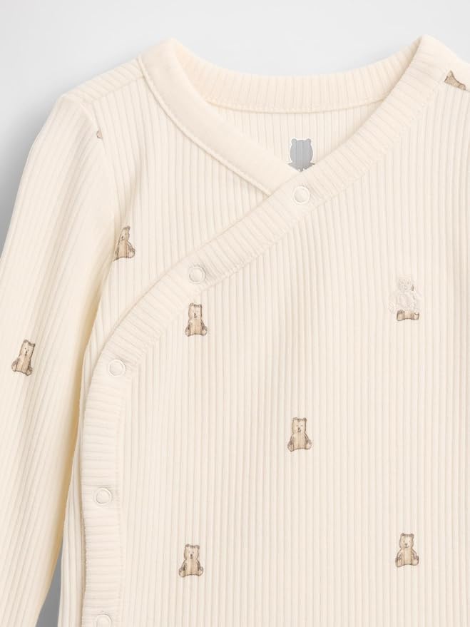 GAP Unisex Baby Long Sleeve Kimono Bodysuit - Image 3
