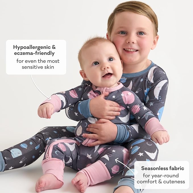 Little Sleepies Pajamas for Baby Boys & Girls, Viscose from Bamboo Baby Pajamas - Image 6
