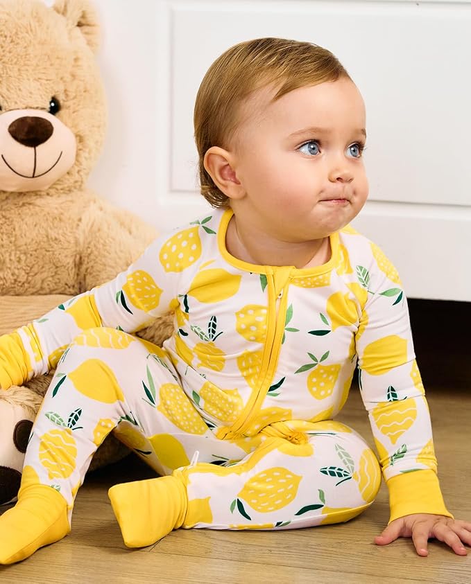 babee Reshinee Viscose Derived from Bamboo Baby Footie Pajamas Convertible - Image 8