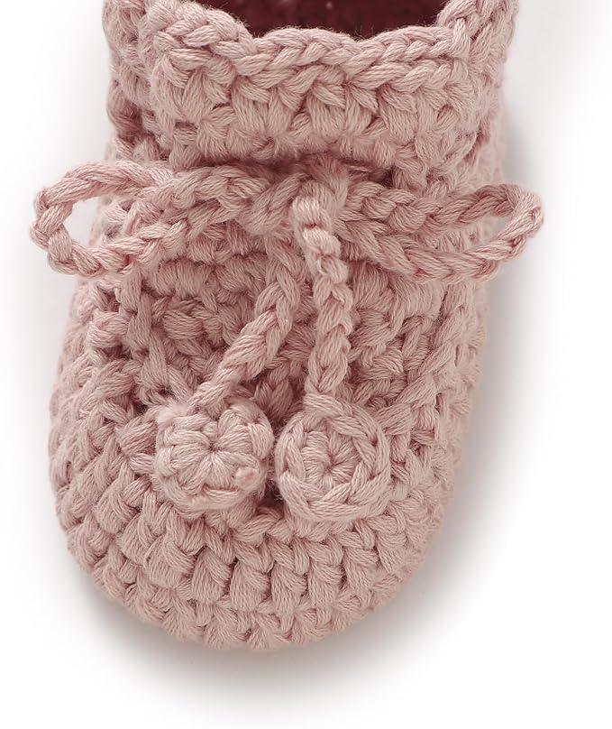 Hadetoto Baby Booties Hand Crochet Knit Cotton Bootie | Soft, Newborn First - Image 6