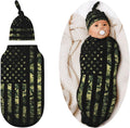 Camo Flag Swaddle Blankets Soft Receiving Blanket Baby Swaddle Wrap by Figtihw