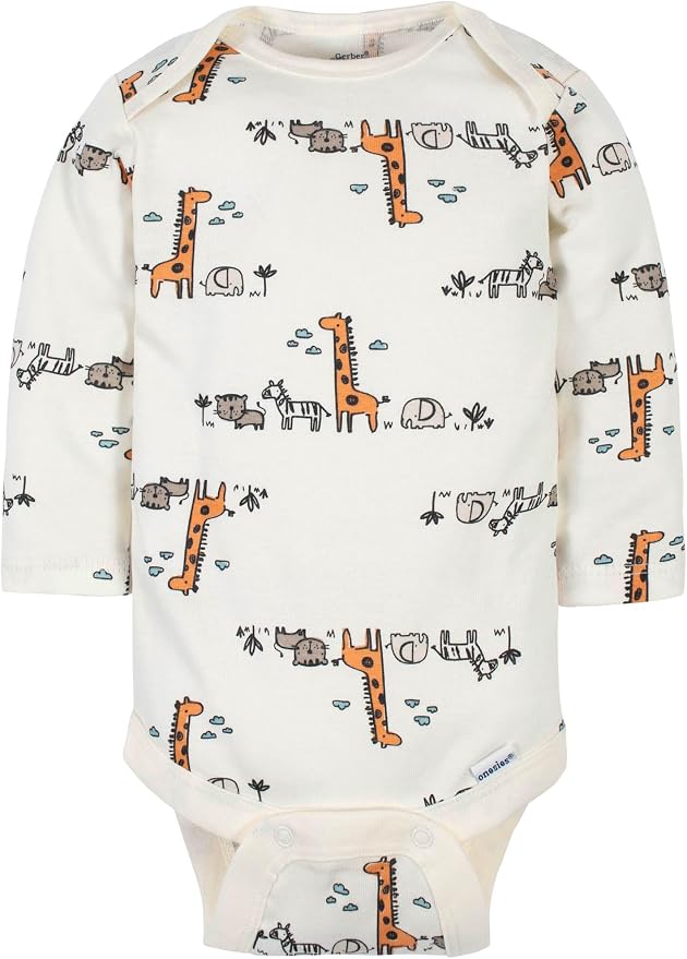 Gerber Baby Boys 6-Pack Long Sleeve Onesies Bodysuit - Image 5